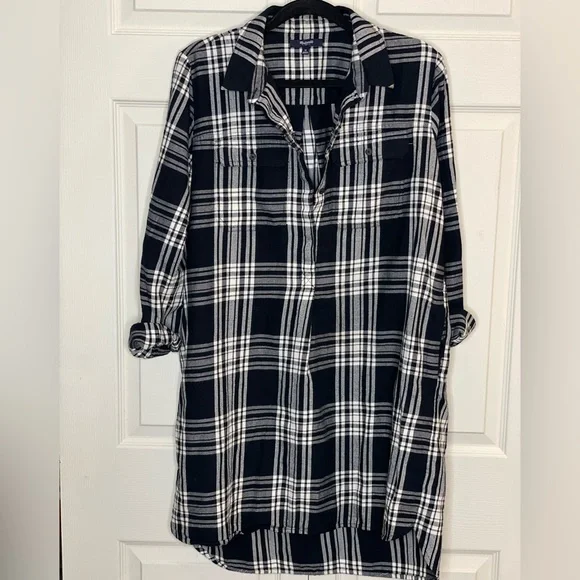 Madewell Flannel Daywalk Shirtdress in Glendale plaid size Medium - Picture 3 of 9